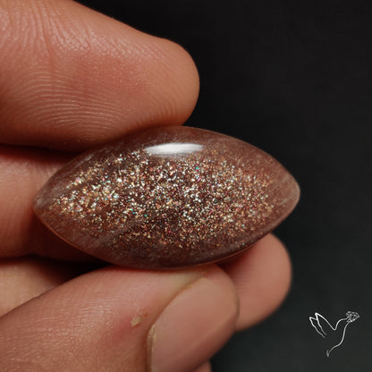 Sunstone with Subtle Blue Moonstone Sheen Cabochon