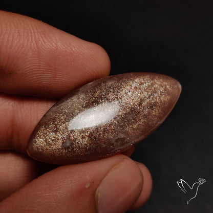 Sunstone with Subtle Blue Moonstone Sheen Cabochon