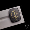 Gilded Metal Inlay in Onyx Doublet Leaf