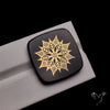 Gilded Metal Inlay in Onyx Doublet Mandala