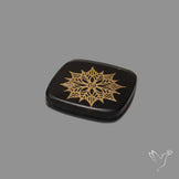 Gilded Metal Inlay in Onyx Doublet Mandala