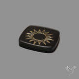 Gilded Metal Inlay in Onyx Doublet Sun