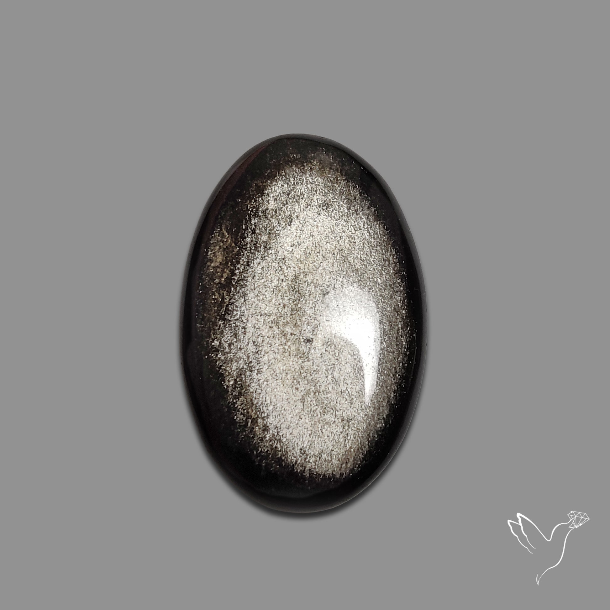 Silversheen Obsidian Cabochon