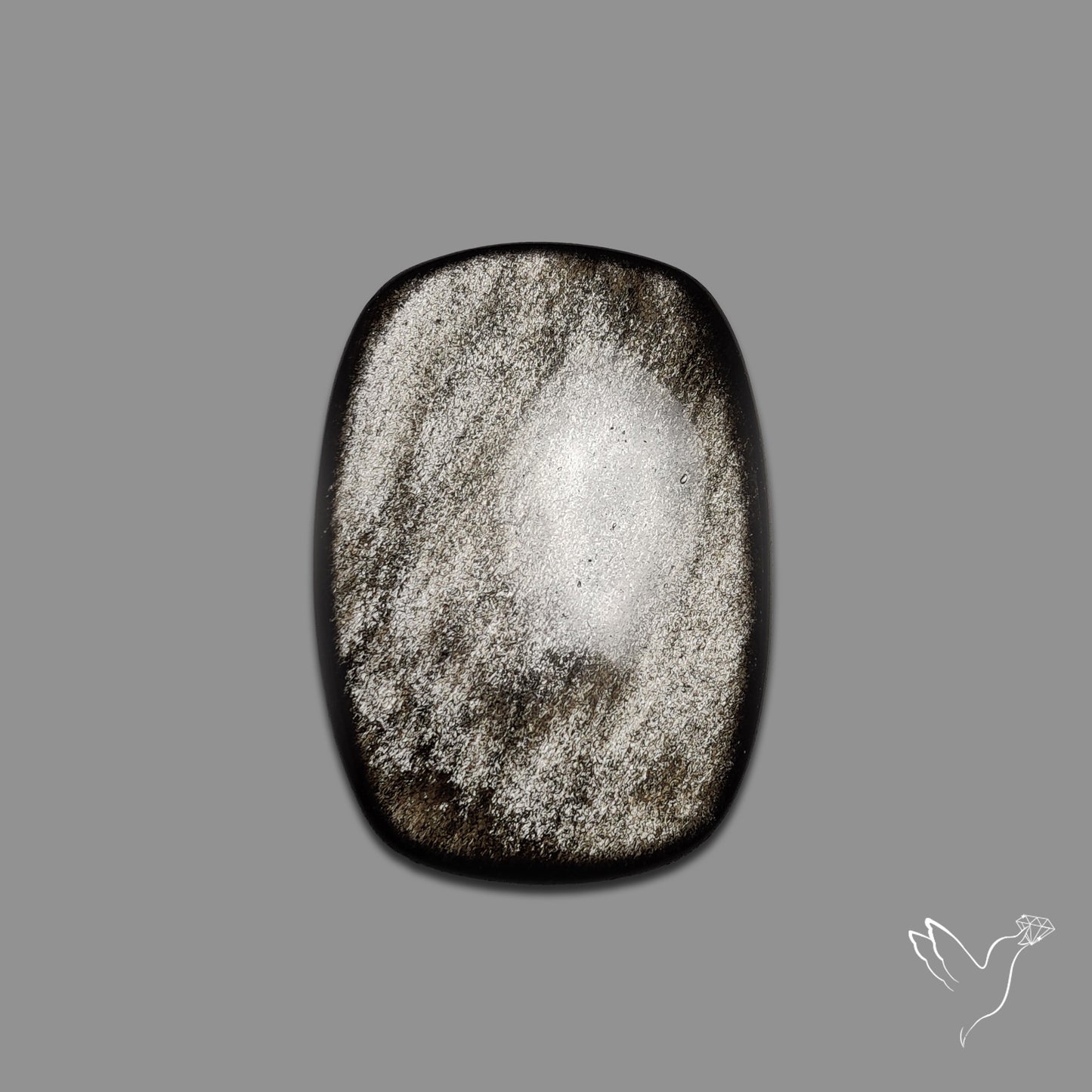 Silversheen Obsidian Cabochon