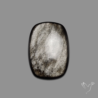 Silversheen Obsidian Cabochon