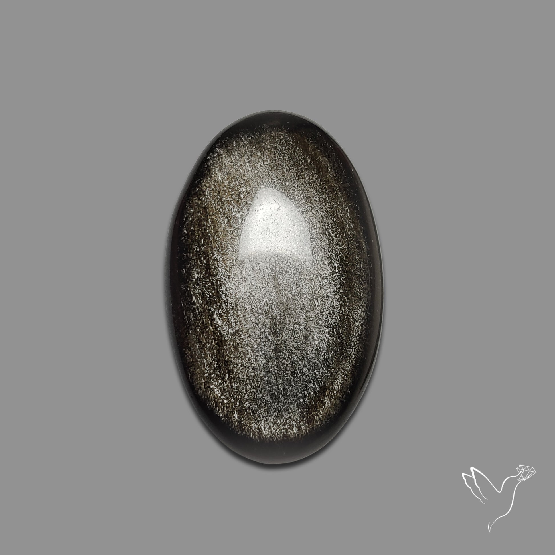 Silversheen Obsidian Cabochon