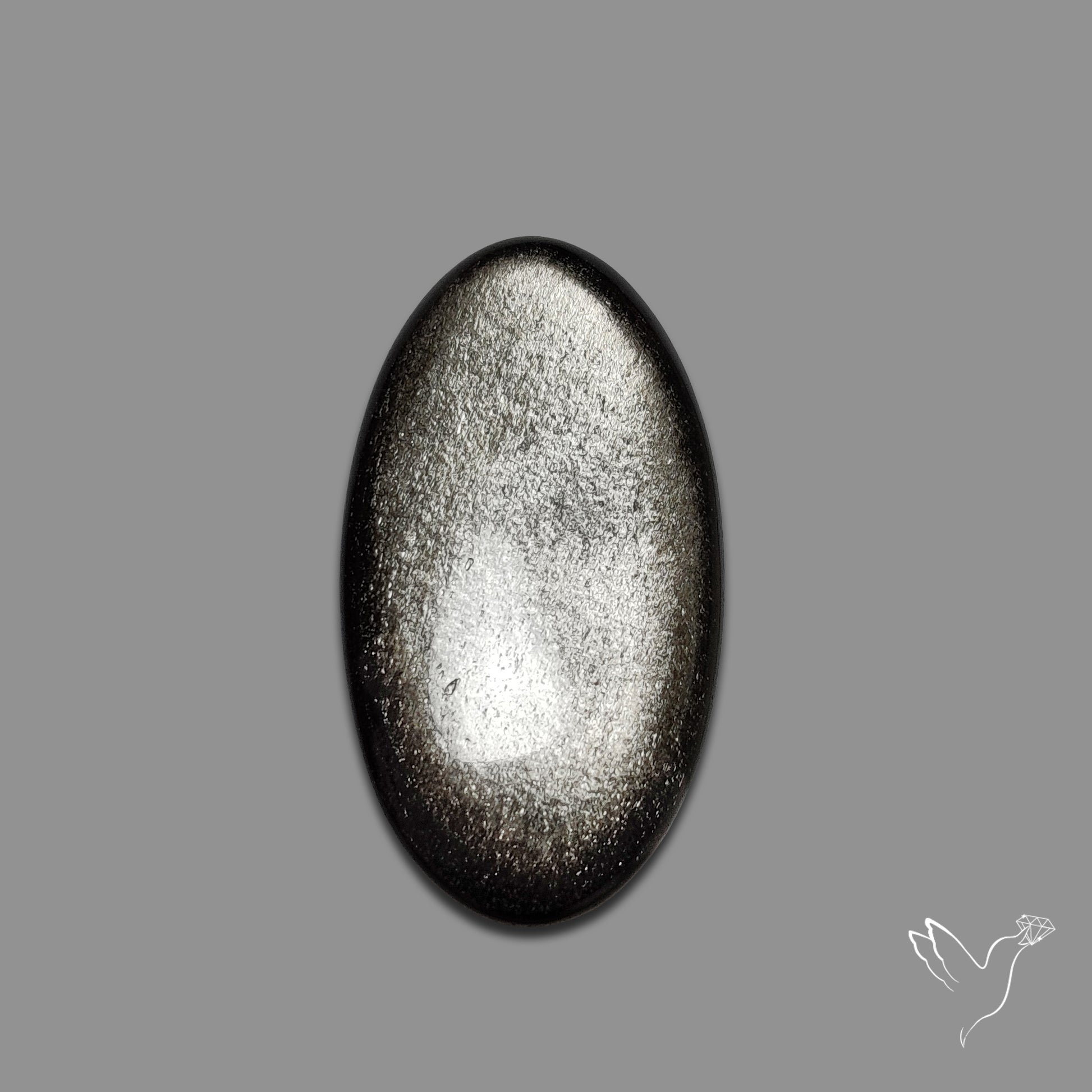 Silversheen Obsidian Cabochon