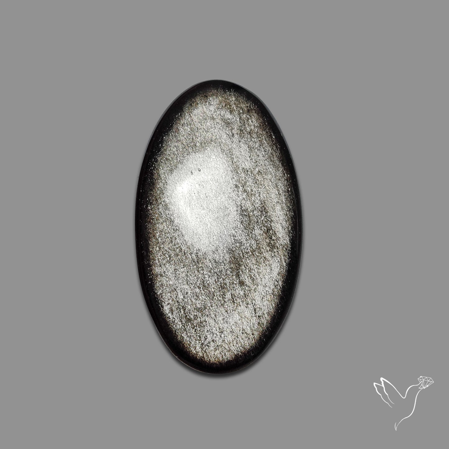Silversheen Obsidian Cabochon