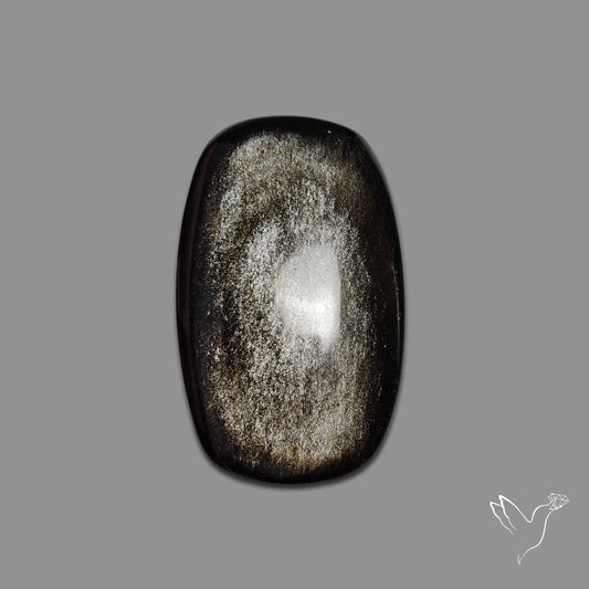 Silversheen Obsidian Cabochon