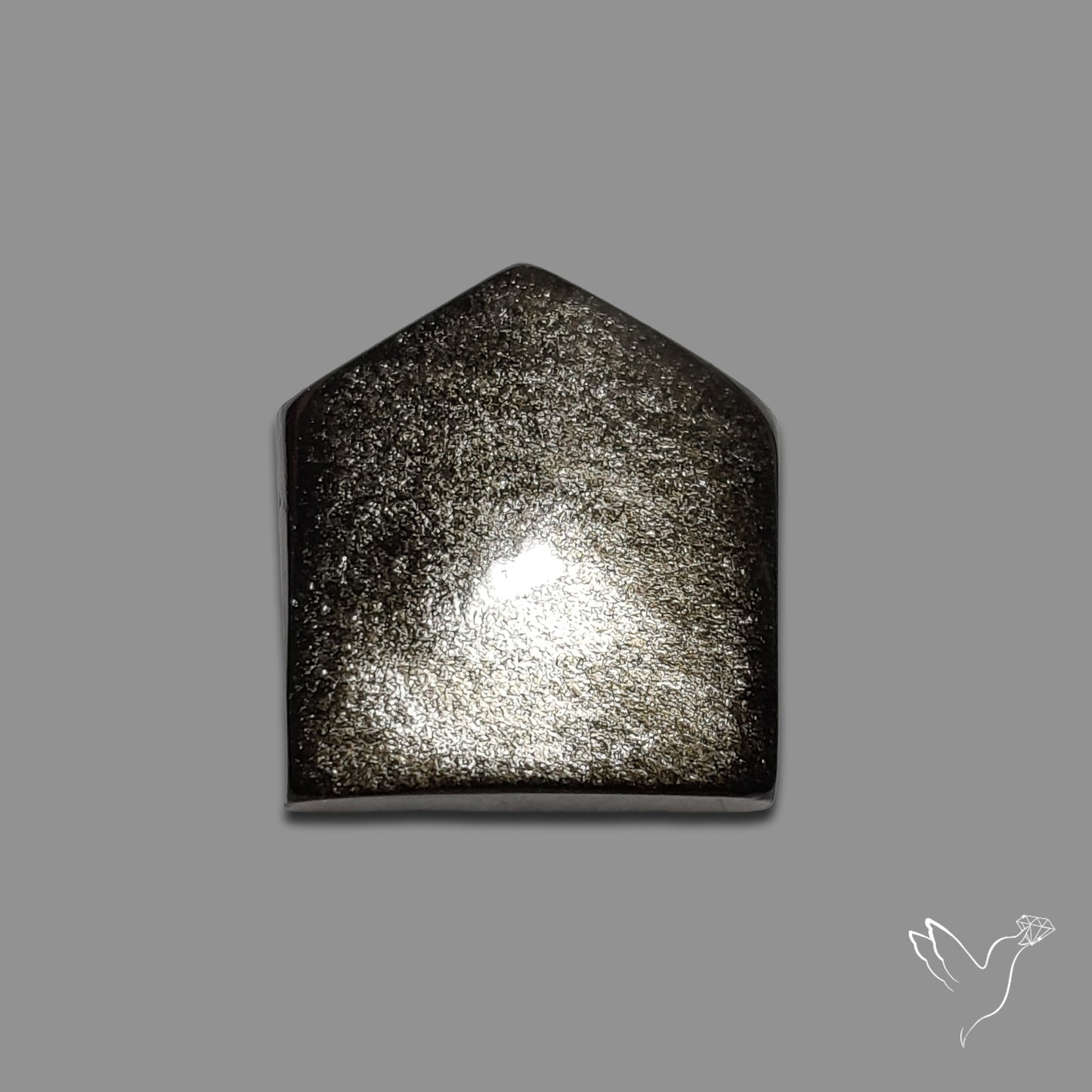 Silversheen Obsidian Cabochon