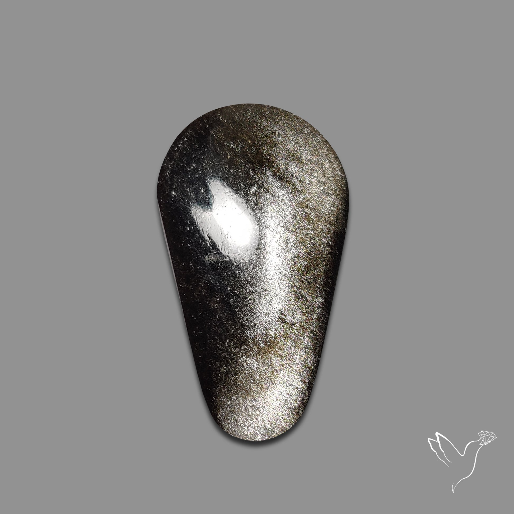Silversheen Obsidian Cabochon