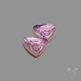 Mughal Carving Belgian Fluorite With Mother Of Pearl Doublets Pair