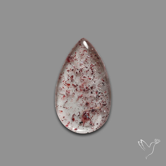 Quartz with Lepidocrocite Hematite Cabochon