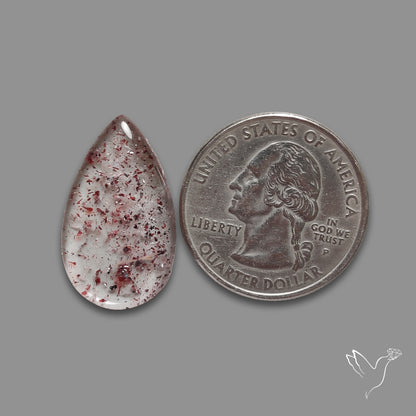 Quartz with Lepidocrocite Hematite Cabochon