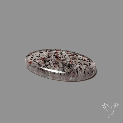 Quartz with Lepidocrocite Hematite Cabochon