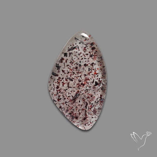 Quartz with Lepidocrocite Hematite Cabochon