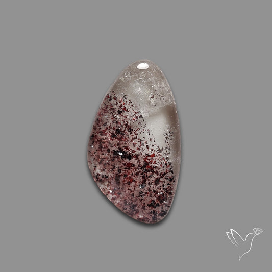 Quartz with Lepidocrocite Hematite Cabochon