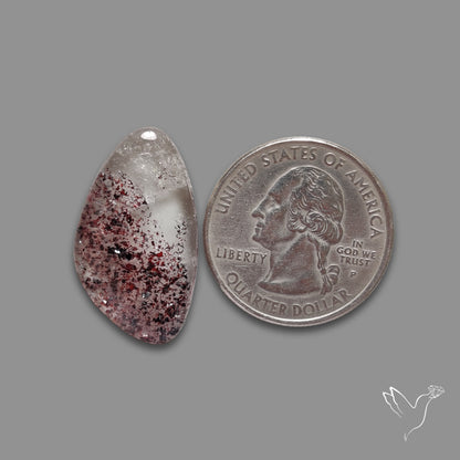 Quartz with Lepidocrocite Hematite Cabochon