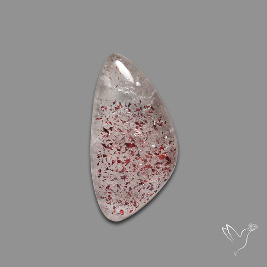 Quartz with Lepidocrocite Hematite Cabochon