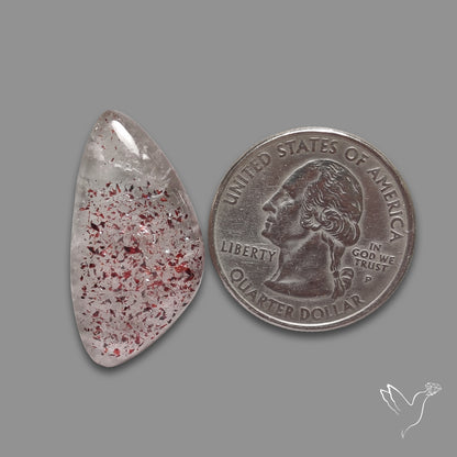 Quartz with Lepidocrocite Hematite Cabochon