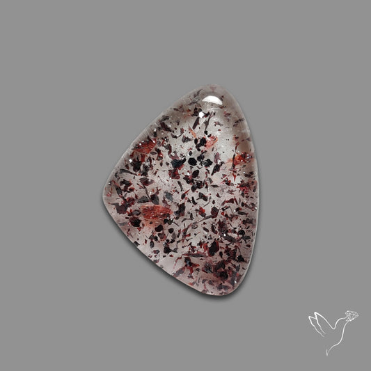 Quartz with Lepidocrocite Hematite Cabochon