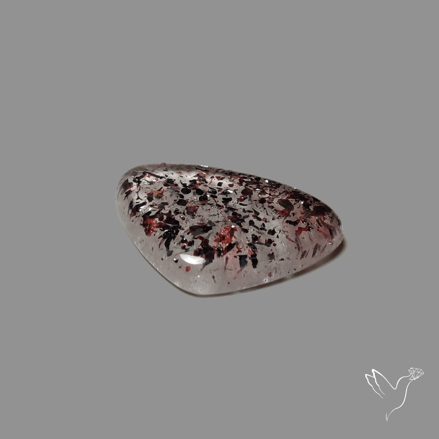 Quartz with Lepidocrocite Hematite Cabochon