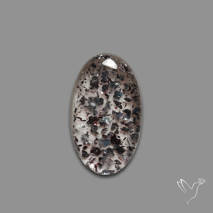 Quartz with Lepidocrocite Hematite Cabochon