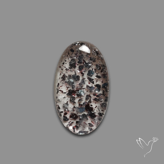 Quartz with Lepidocrocite Hematite Cabochon