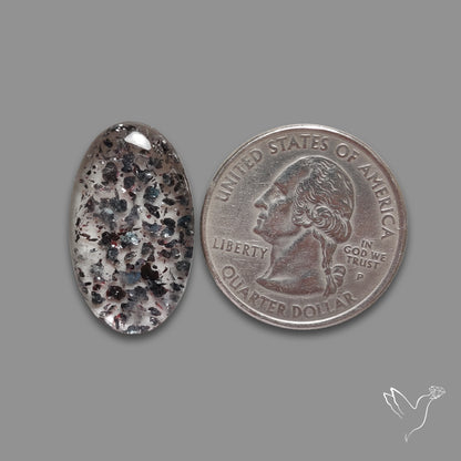 Quartz with Lepidocrocite Hematite Cabochon