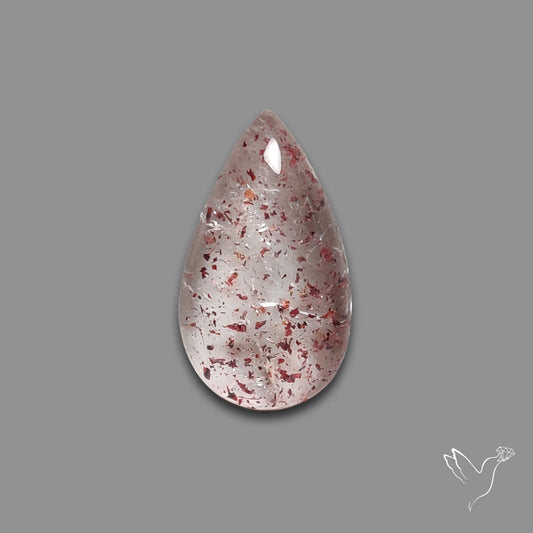 Quartz with Lepidocrocite Hematite Cabochon