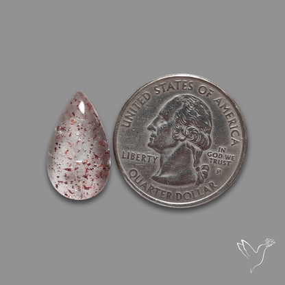 Quartz with Lepidocrocite Hematite Cabochon
