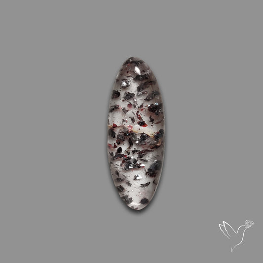 Quartz with Lepidocrocite Hematite Cabochon