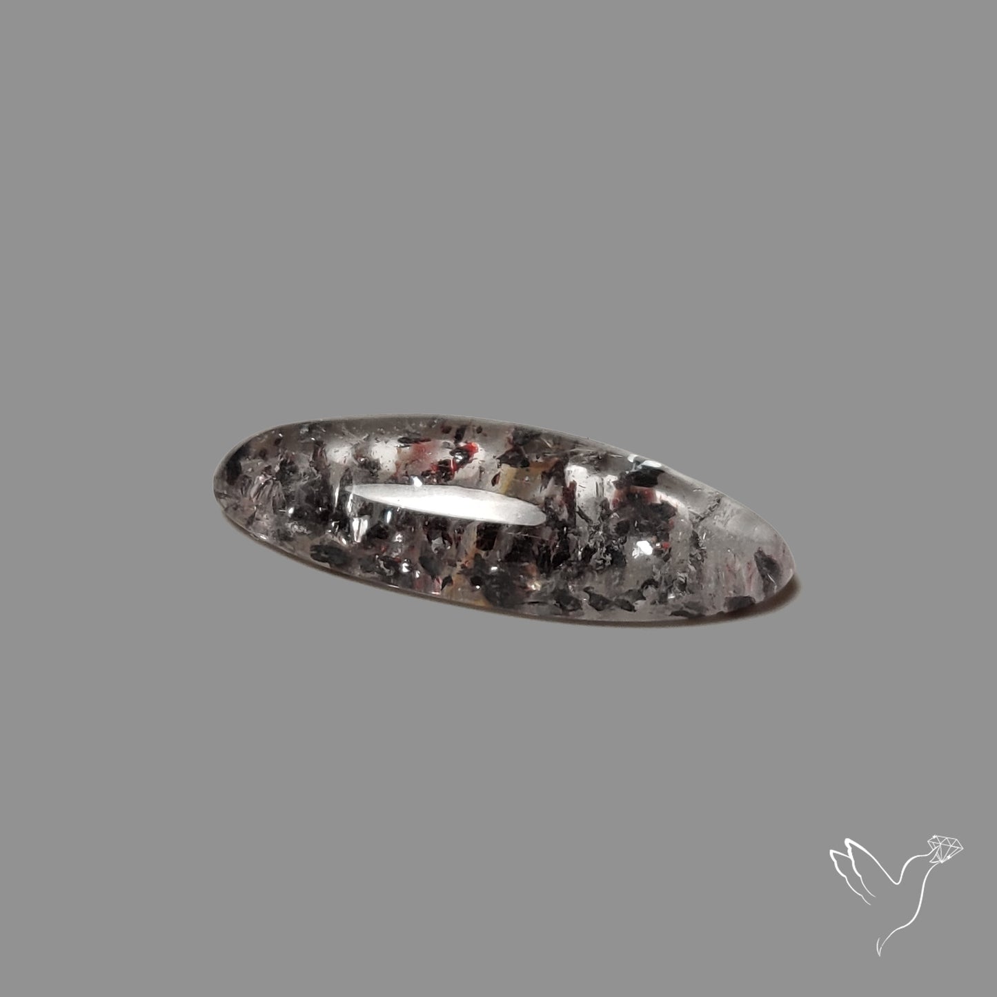 Quartz with Lepidocrocite Hematite Cabochon
