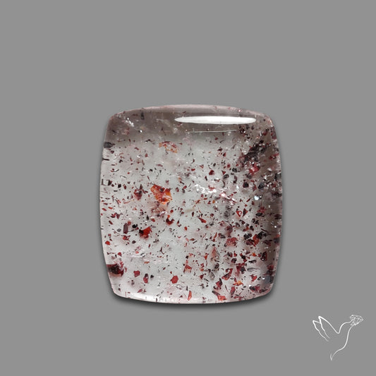 Quartz with Lepidocrocite Hematite Cabochon