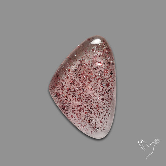 Quartz with Lepidocrocite Hematite Cabochon