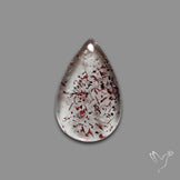 Quartz with Lepidocrocite Hematite Cabochon