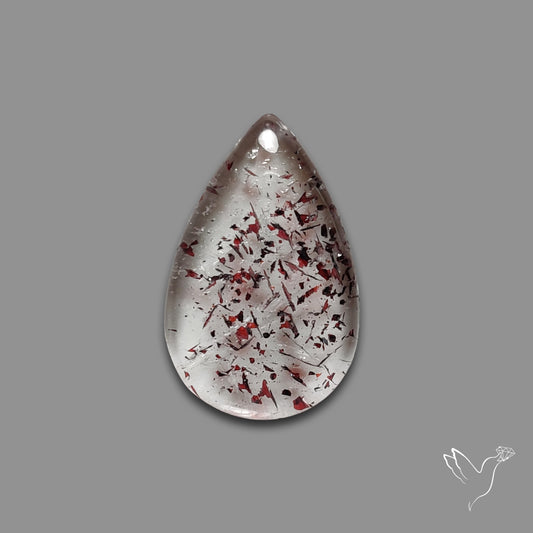 Quartz with Lepidocrocite Hematite Cabochon