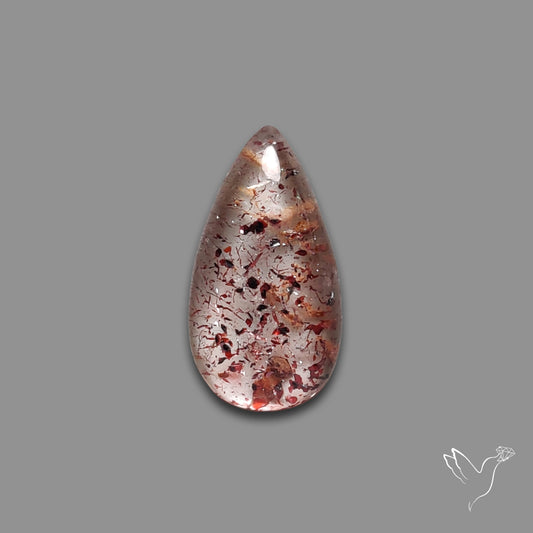 Quartz with Lepidocrocite Hematite Cabochon