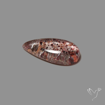 Quartz with Lepidocrocite Hematite Cabochon