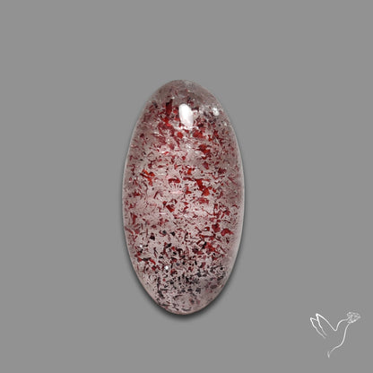 Quartz with Lepidocrocite Hematite Cabochon