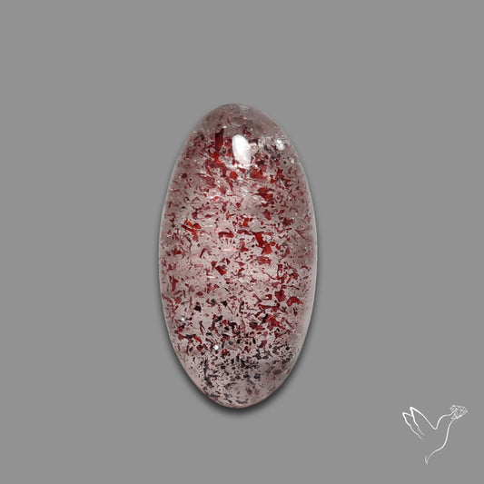 Quartz with Lepidocrocite Hematite Cabochon
