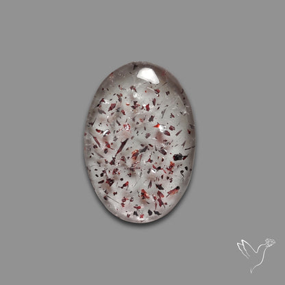 Quartz with Lepidocrocite Hematite Cabochon