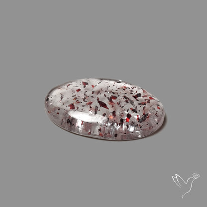 Quartz with Lepidocrocite Hematite Cabochon