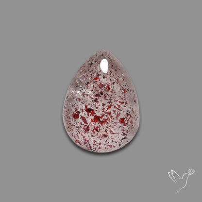 Quartz with Lepidocrocite Hematite Cabochon