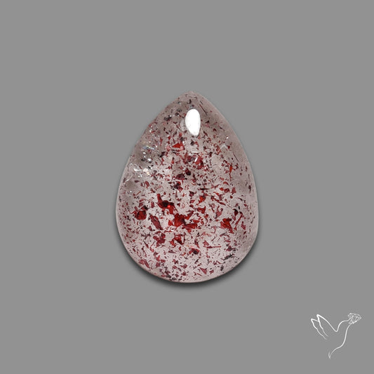Quartz with Lepidocrocite Hematite Cabochon