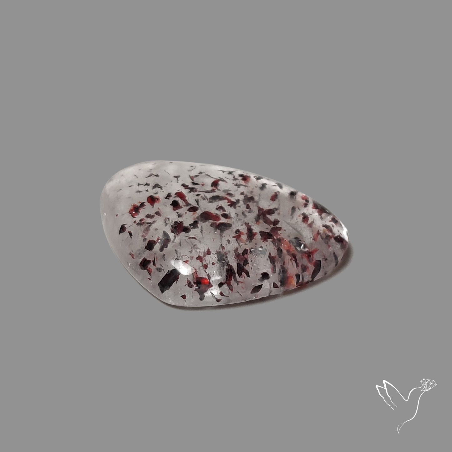 Quartz with Lepidocrocite Hematite Cabochon