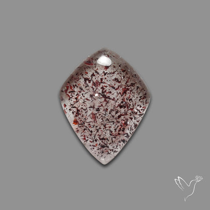 Quartz with Lepidocrocite Hematite Cabochon