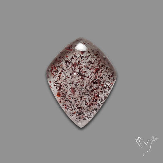 Quartz with Lepidocrocite Hematite Cabochon