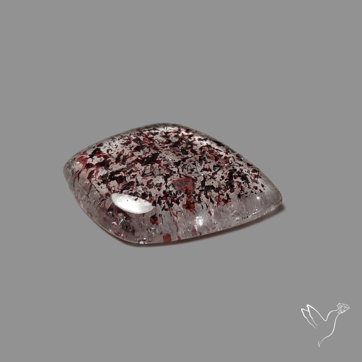 Quartz with Lepidocrocite Hematite Cabochon