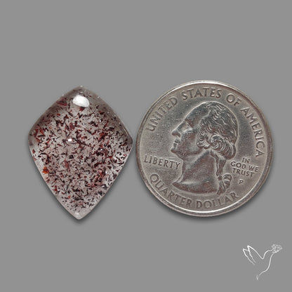 Quartz with Lepidocrocite Hematite Cabochon